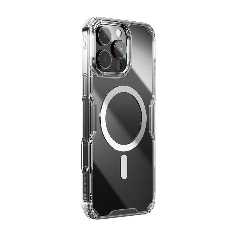 Nillkin Nature Pro Magnetic Case with MagSafe for iPhone 16 - Transparent & White_5