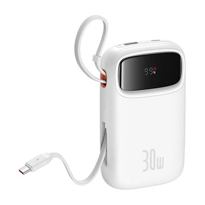 Baseus QPow 2 30W 10000mAh Power Bank with Built-in USB-C Cables - White_7
