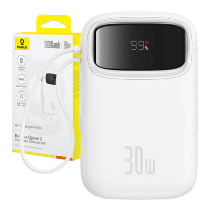 Baseus QPow 2 30W 10000mAh Power Bank with Built-in USB-C Cables - White_17