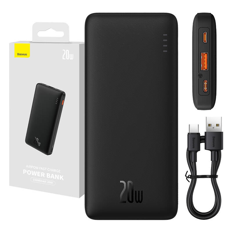 Baseus Airpow 20W 10000mAh Power Bank with Baseus Simple Series USB-A - USB-C 30cm Cable - Black_19
