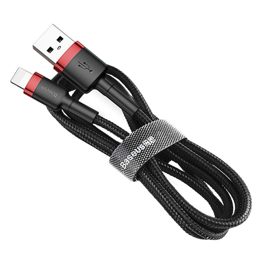 Baseus Cafule USB-A / Lightning 2.4A QC 3.0 cable 0.5 m - black and red_0