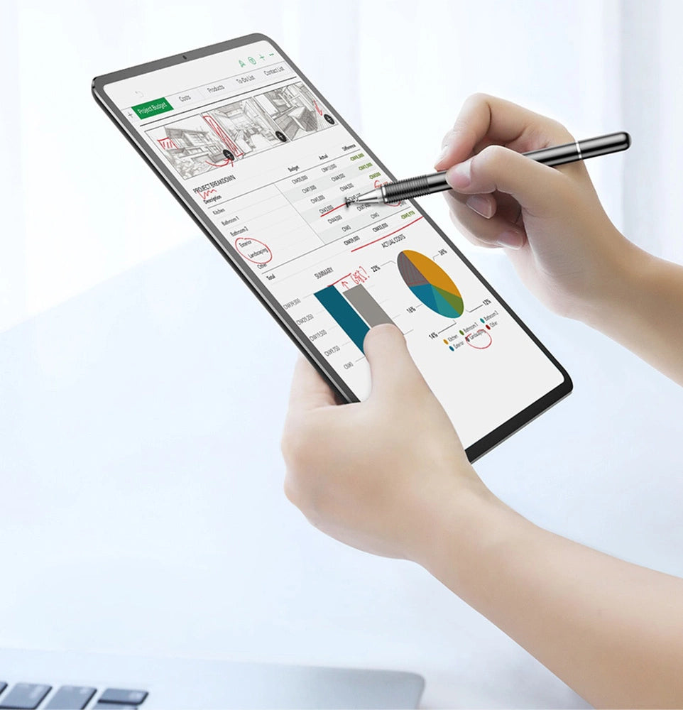 Baseus Golden Cudgel ACPCL-0S double-sided stylus for tablets, phones with gel pen - silver_17