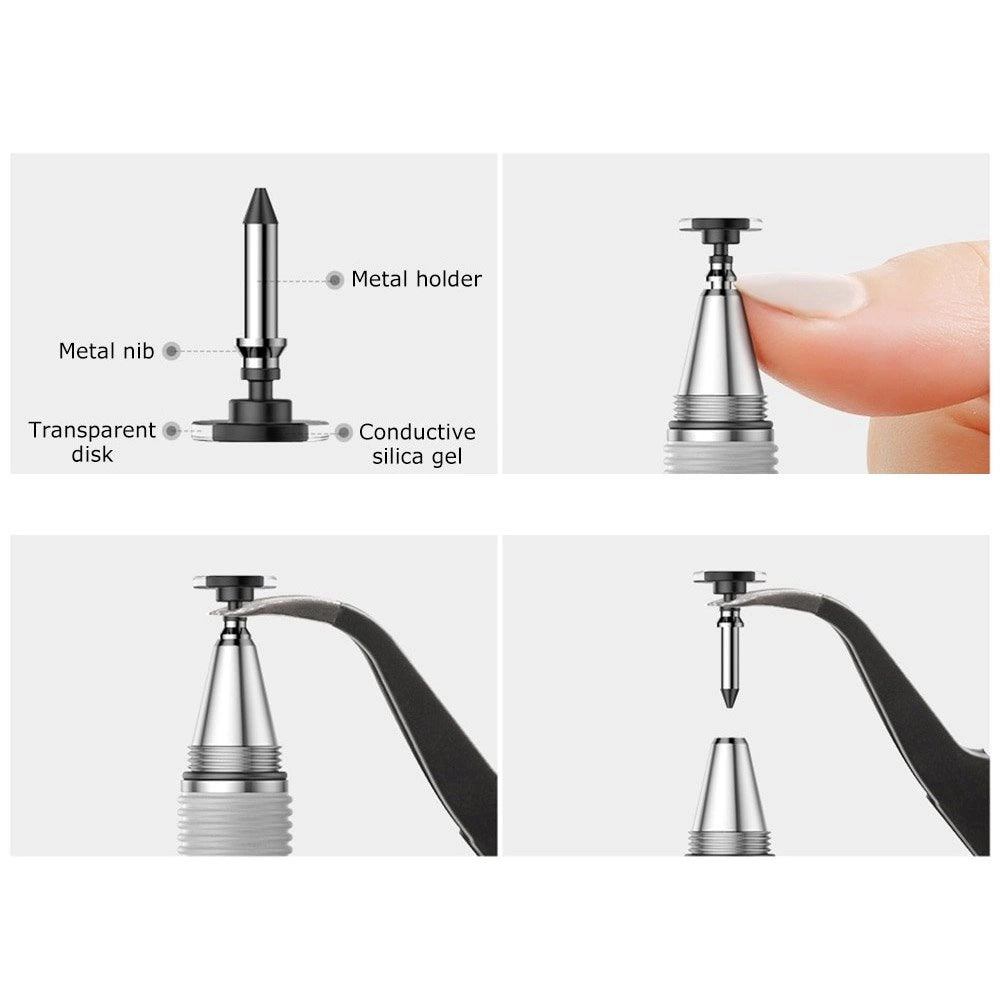 Baseus Golden Cudgel ACPCL-0S double-sided stylus for tablets, phones with gel pen - silver_20