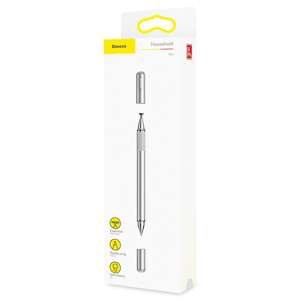 Baseus Golden Cudgel ACPCL-0S double-sided stylus for tablets, phones with gel pen - silver_21