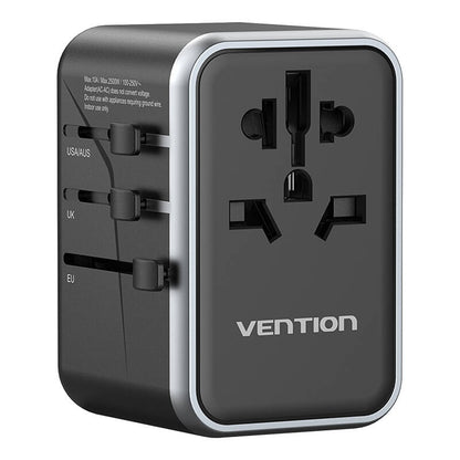Vention FJFB0 GaN 2xUSB-C 2xUSB-A Universal Travel Adapter 65W (black)_1