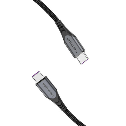 USB-C to USB-C 100W Vention TAHHD 5A 0.5m USB 3.1 Gen2 4K cable (gray)_2