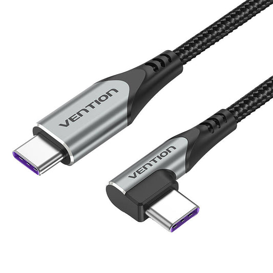 USB 2.0 angle cable Vention TAKHG C to C 5A 1.5m (gray)_0