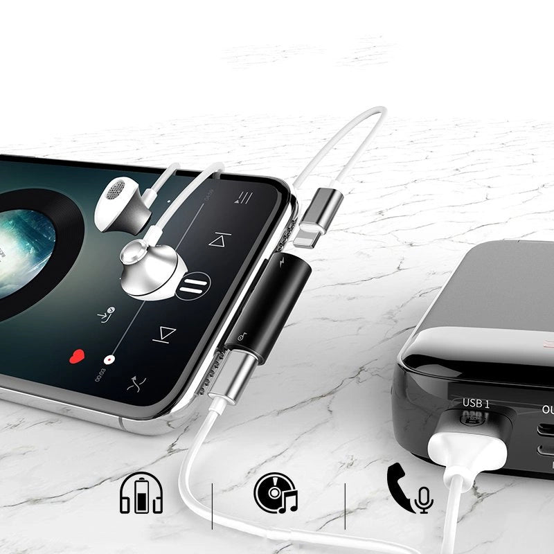 Baseus Audio Converter L46 Adapter from Lightning to 2x Lightning port (female) black (CAL46-01)_12