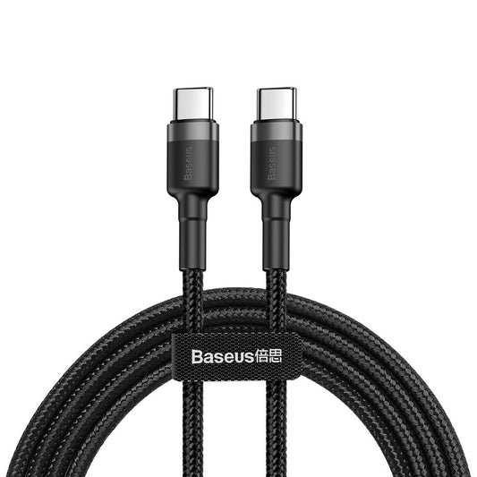 Baseus CATKLF-GG1 USB-C - USB-C PD QC cable 60W 3A 480Mb/s 1m - black and gray_0