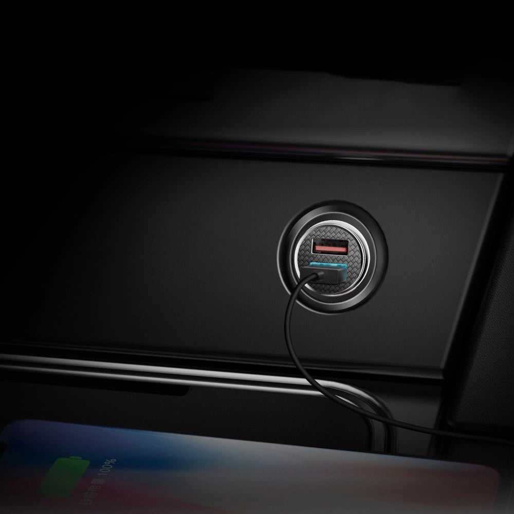 Baseus Circular 2xUSB QC3.0 5A 30W car charger (black)_19