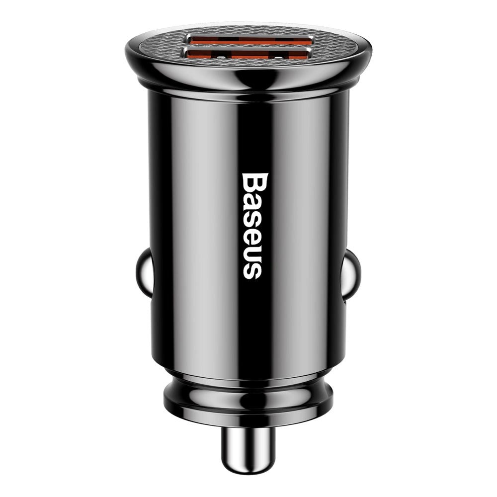 Baseus Circular 2xUSB QC3.0 5A 30W car charger (black)_2