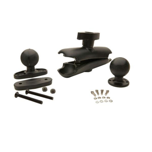 RAM MOUNT KIT, FLAT CLAMP BASE, MEDIUM ARM, 8.5 inches (215mm), BALL FOR VEHICLE DOCK REAR_0