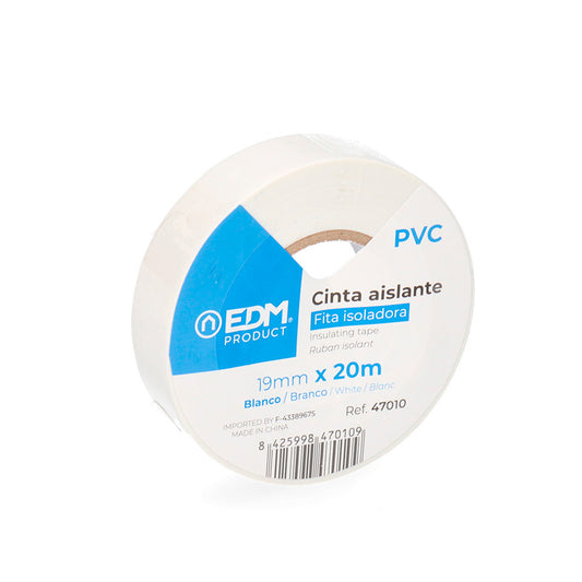 Fita isolante 20m x 19mm branca alta qualidade_0
