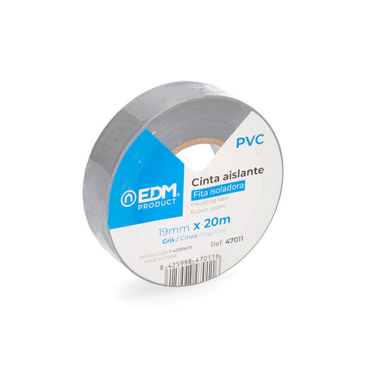 Fita isolante 20m x 19mm cinza alta qualidade_0