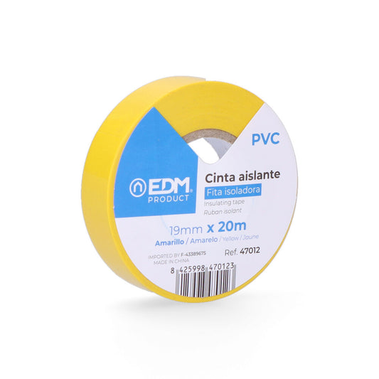 Fita isolante 20m x 19mm amarela alta qualidade_0