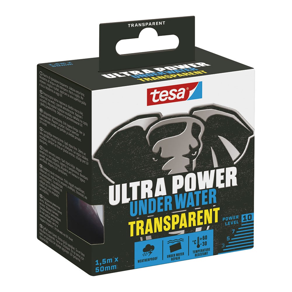 Fita transparente de ultra potÃªncia sob Ã¡gua. 1,5m x 50mm_0