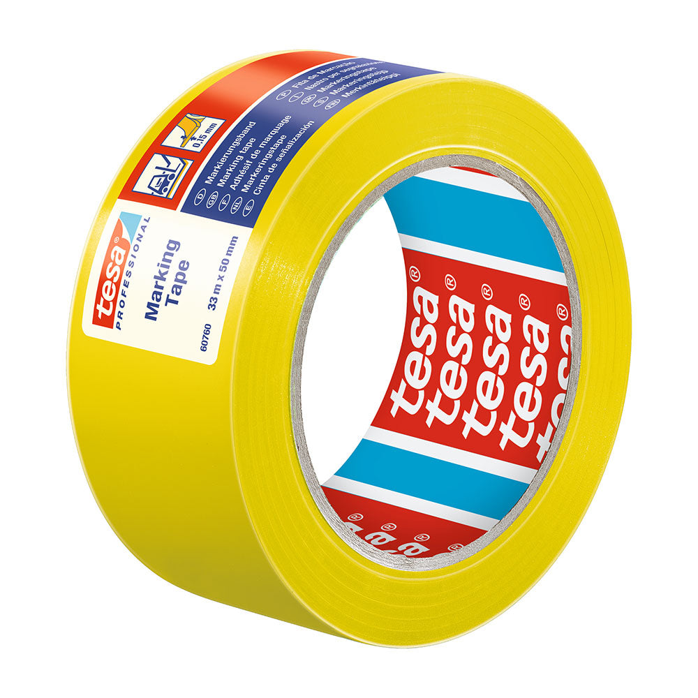 Fita de sinalizaÃ§Ã£o adesivo amarela 33m x 50mm 60760 tesa_0