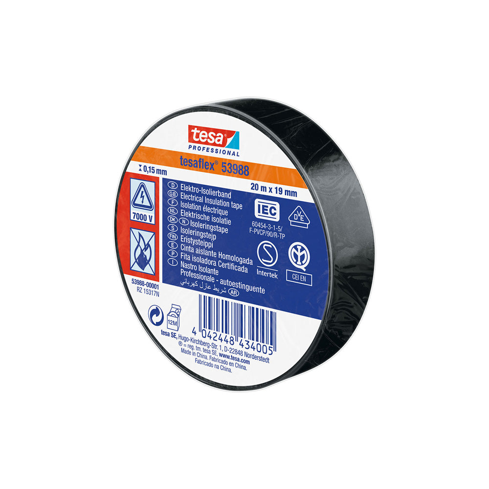 Fita isolante homologada preta 20m x 19mm 53988 tesa_0