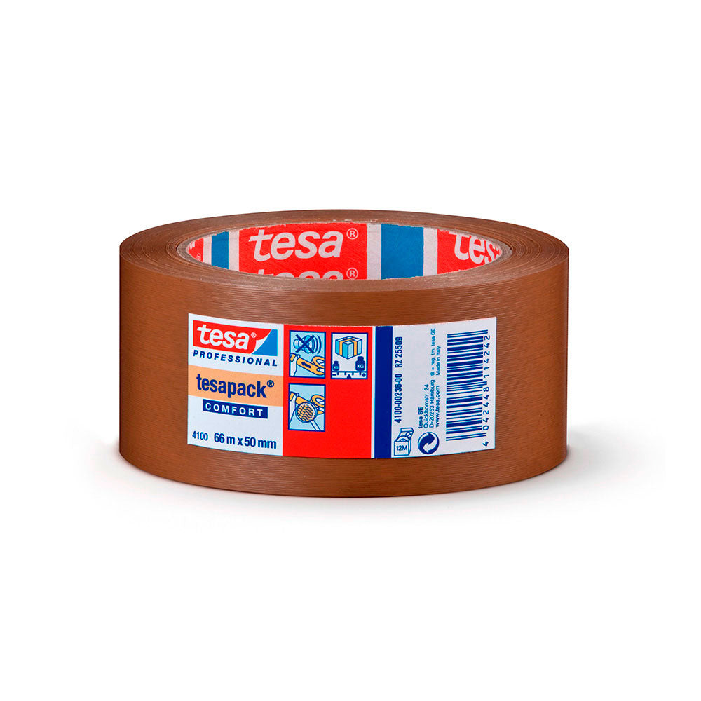 Fita de embalar pvc rugoso castanho 66m x 50mm 4100 tesa_0