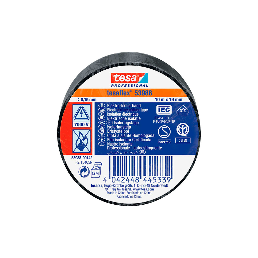 Fita isolante homologada preto 10m x 19mm 53988 tesa_0