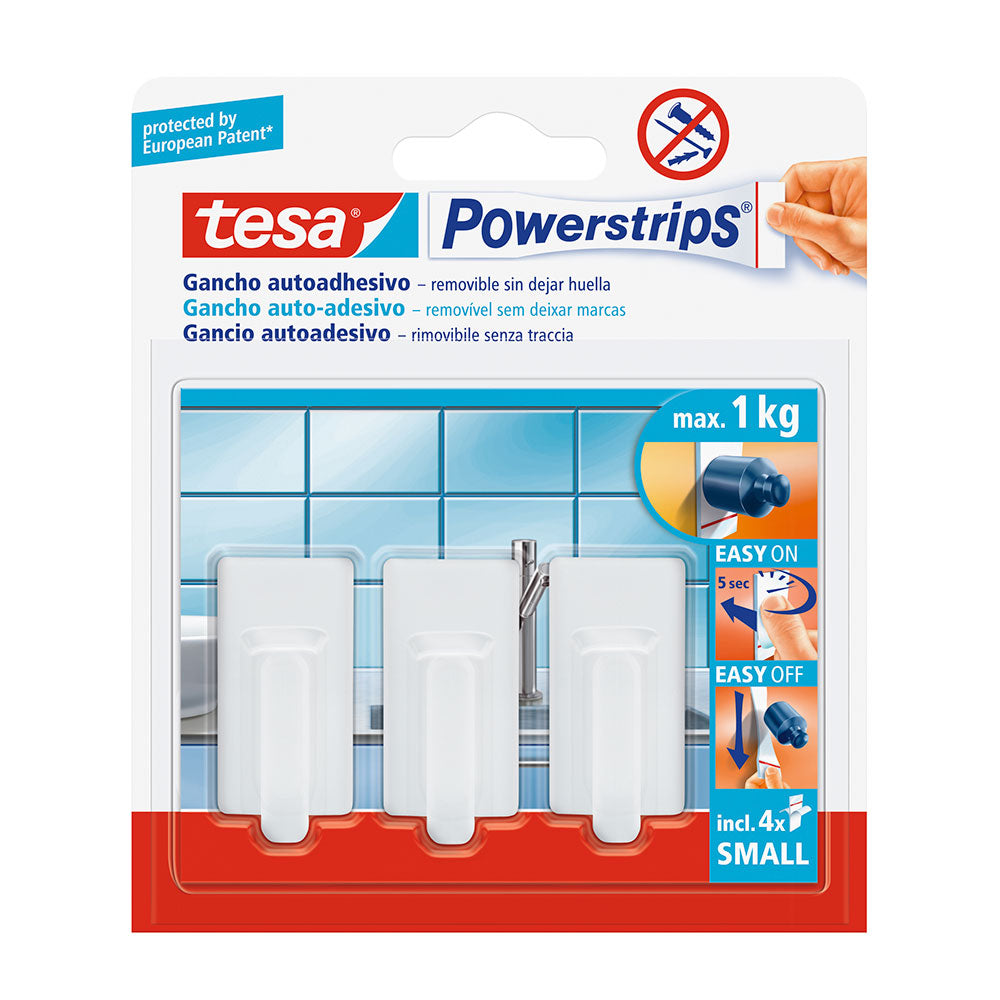 Tesa powerstrips atÃ© 1kg classic branco 57530_0