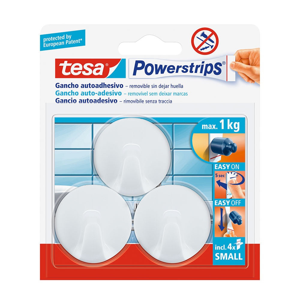 Tesa powerstrips atÃ© 1kg circular branco 57577_0
