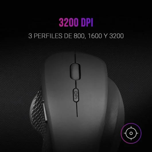 Mars Gaming MMWERGO Rato Sem Fios 3200DPI Wireless Preto