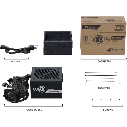 Fonte de Alimentação Seasonic CORE BC-650 ATX 3.1 650W 80+ Bronze