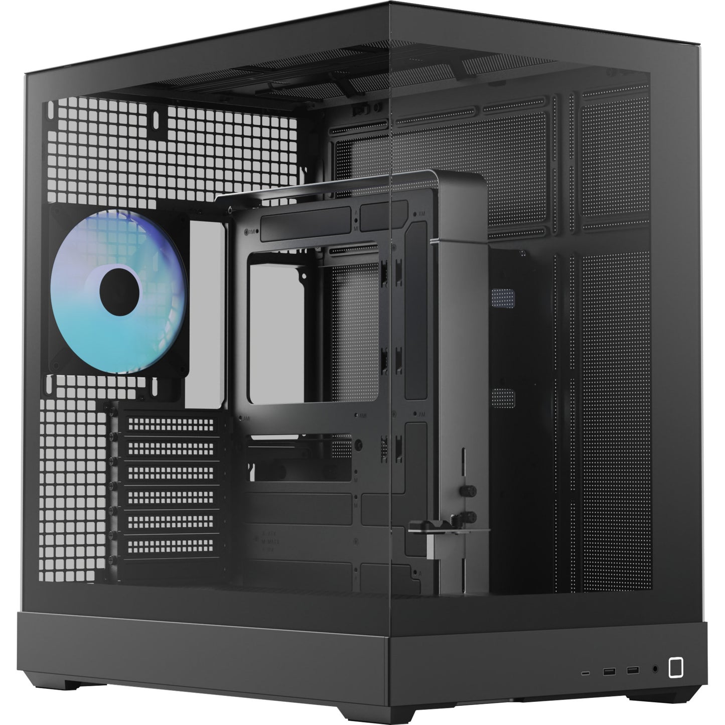 Caixa PC APNX V2-F Midi Tower RGB Vidro Temperado Preta