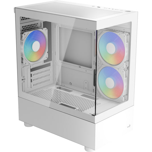 Caixa PC Aerocool Viewport Mini-G-WT-v4 ARGB Mini Tower Branca