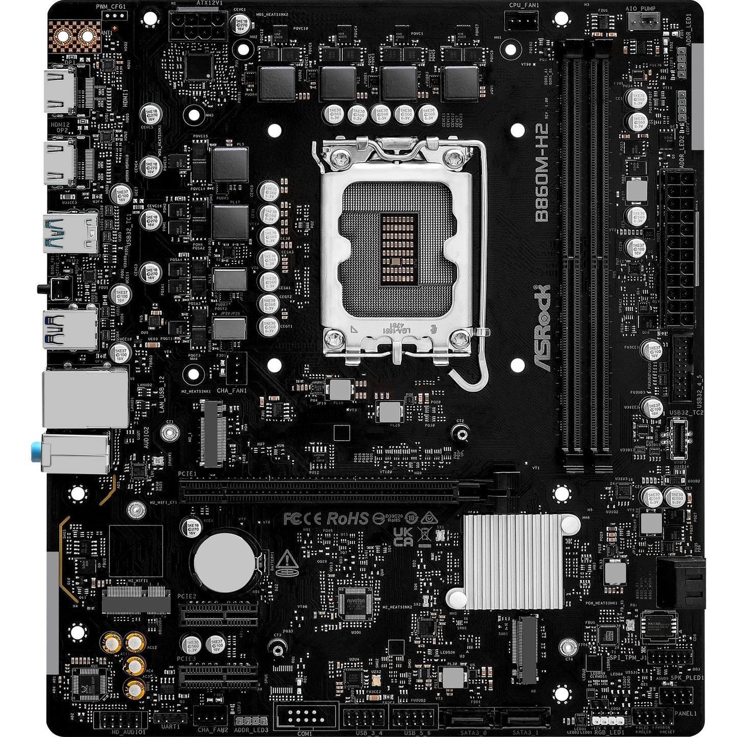 Motherboard ASRock B860M-H2 Intel B860 µATX DDR5 LGA1851