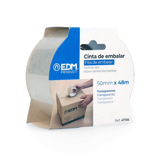 Fita adesiva de embalagem transparente 48 micras 48m x 50mm_0