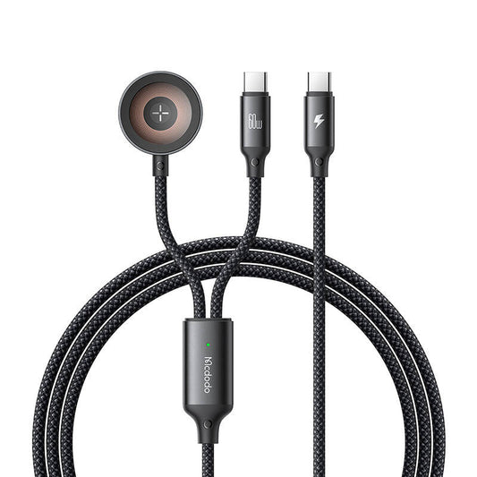 Mcdodo CA-2200 2-in-1 USB-C cable + Apple Watch charger, 60W, 1.2m_0