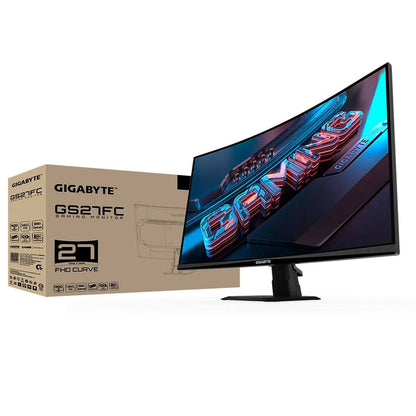 Monitor GIGABYTE GS27FC / 27" Curvo / Preto / B-Grade
