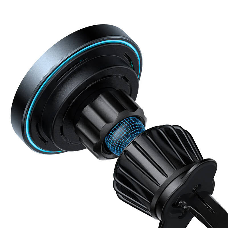 Joyroom car phone holder with wireless charger (MagSafe compatible) with air vent fan - black (JR-ZS387)_5