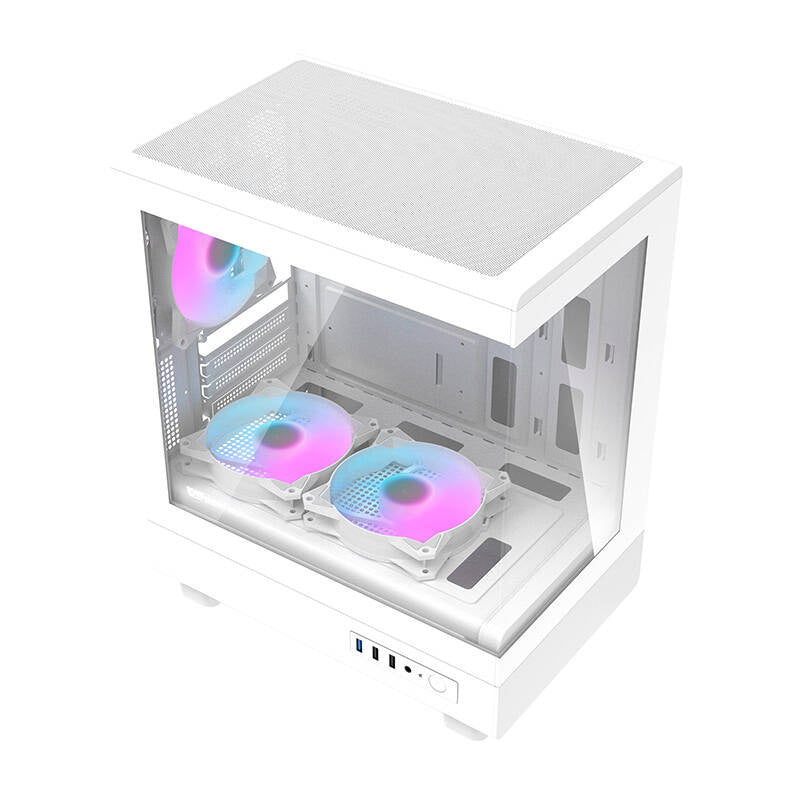 Darkflash DB330M computer case (white) + 3 ARGB fans_6