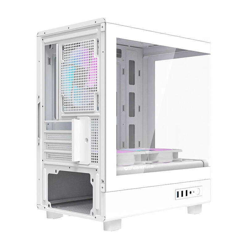 Darkflash DB330M computer case (white) + 3 ARGB fans_7