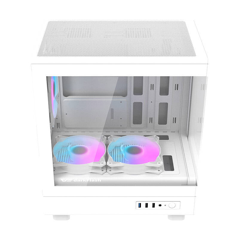 Darkflash DB330M computer case (white) + 3 ARGB fans_3