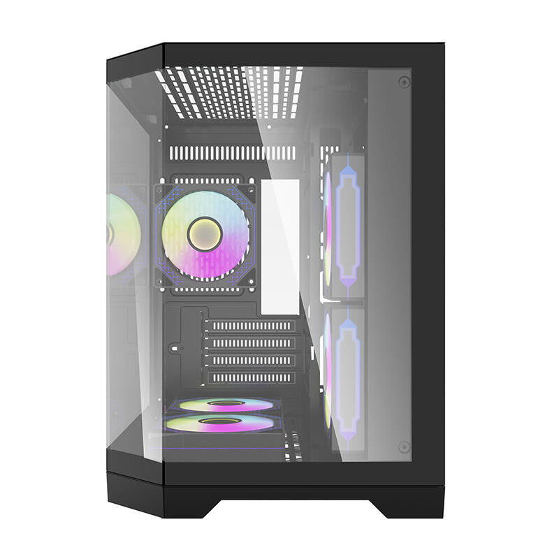 Darflash FT350 computer case + 5 aRGB fans (black)_5