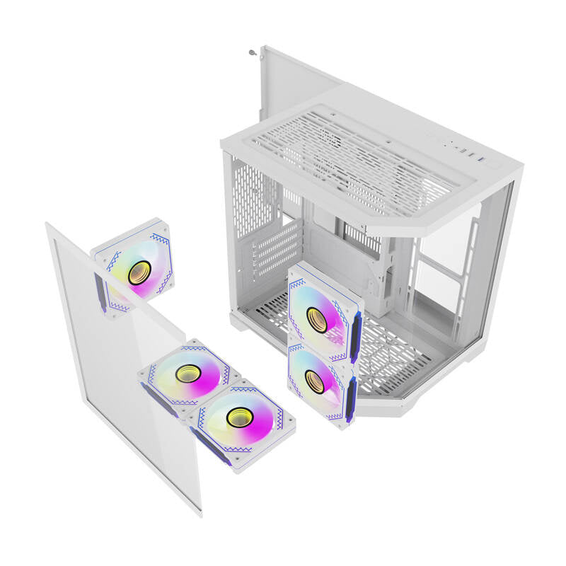 Darflash FT350 computer case + 5 aRGB fans (white)_9