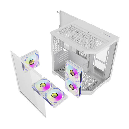 Darflash FT350 computer case + 5 aRGB fans (white)_9