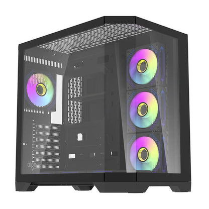 Darflash FT418 PRO computer case + 7 aRGB fans (black)_0