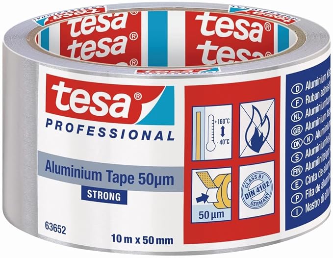 Fitas universais de alumÃ­nio tesa 50 microns 10m x 50mm com protetor_0