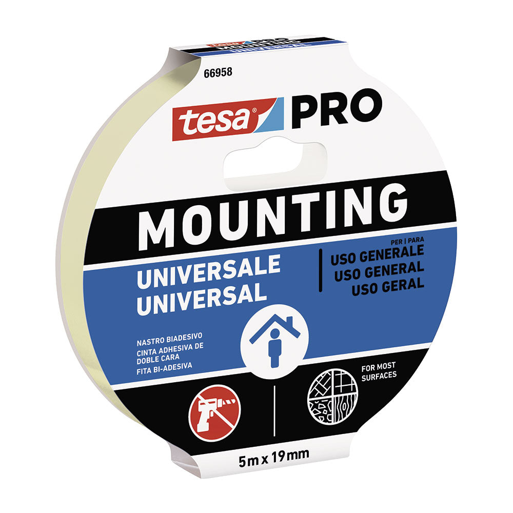Fita dupla face montagem pro universal. 5m x 19mm. 66958 tesa_0