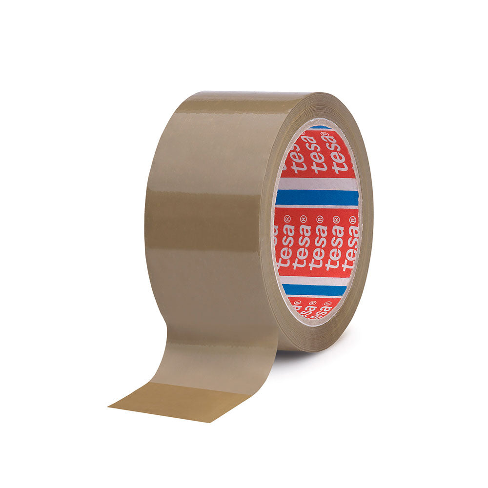 Fita de embalagem de polipropileno tesa 4089. adesivo de borracha natural 132m x 50mm marrom_0