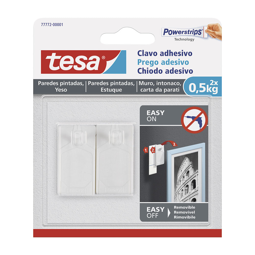 Prego adesivo sms atÃ© 0.5kg para parede pintada_0