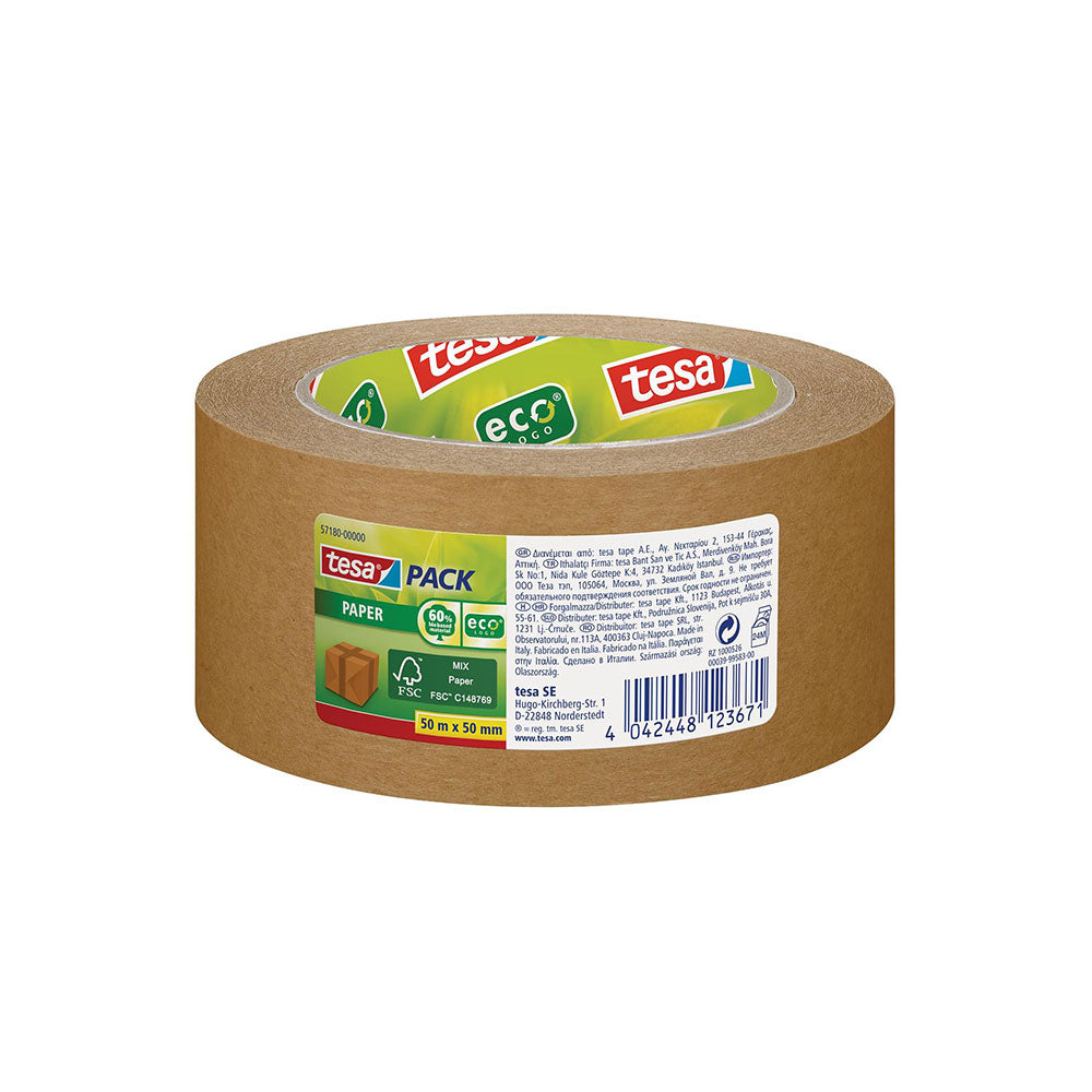Tesa Packaging Tape 50m x 50mm Paper eco brown 57180_0