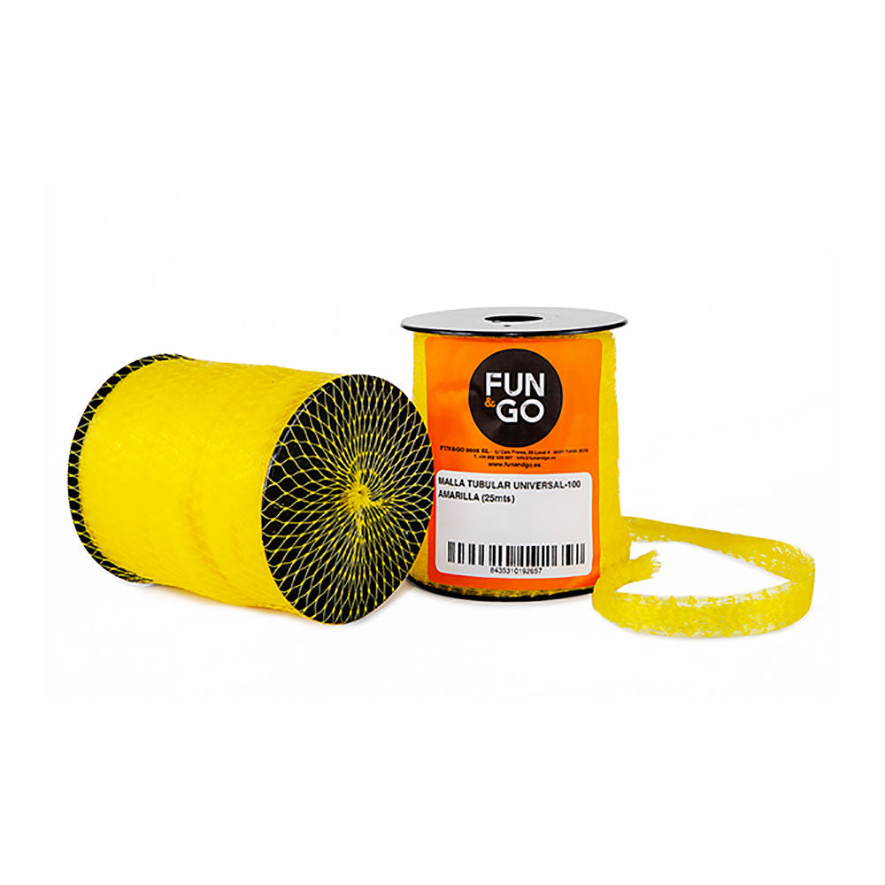 Malha tubular para embalagem universal-100 amarelo (25m) fun & go_0
