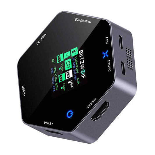 Blitzwolf 8in1 docking station BW-TH16 USB 100W LCD Smart Display_0