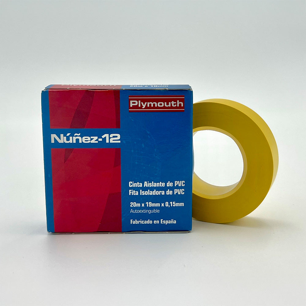 Fita isolante pvc amarelo de alta adesÃ£o 20 m x 19 mm x 0,15 mm_0